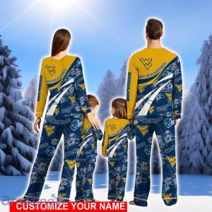 West Virginia Mountaineers Christmas Pajamas Set Cute Gift Personalized Name Christmas Gifts For Fans Product Photo 2