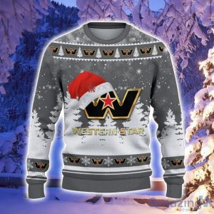 Western Star Santa Hat Pattern Ugly Christmas Sweater For Men And Women Product Photo 2