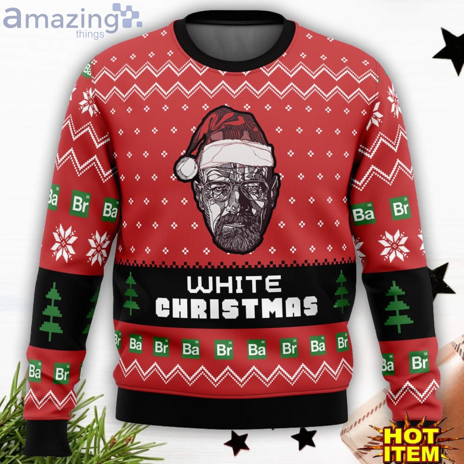 White Christmas Breaking Bad Funny Ugly Christmas Sweater Christmas Gift For Family image White Christmas Breaking Bad Funny Ugly Christmas Sweater Christmas Gift For Family Product Photo 1