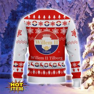 Willem II Tilburg 3D Sweater Gift For Sport Fans Snowflake Pattern Ugly Christmas Sweater Product Photo 3