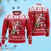 Wisconsin Badgers Ho Ho Ho Santa’s Reindeer Ugly Christmas Sweater Xmas Gift For Fans Custom Name