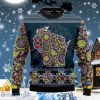 Wisconsin Blue Mandala Ugly Christmas Sweater Style Gift For Men And Womens