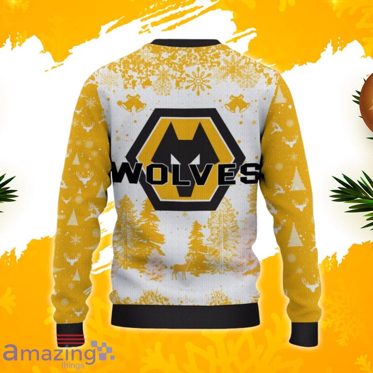 Wolverhampton Wanderers F.C Ugly Christmas Sweater, Xmas Gift Ideas 2023 For Fans image Wolverhampton Wanderers F.C Ugly Christmas Sweater, Xmas Gift Ideas 2023 For Fans Product Photo 3
