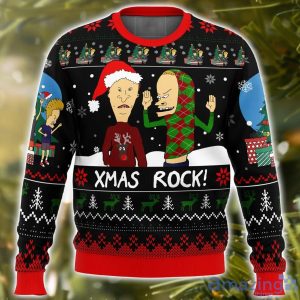 Xmas Rock Beavis and Butthead AOP Ugly Christmas Sweater Christmas Holiday Gift For Men And Women Product Photo 1