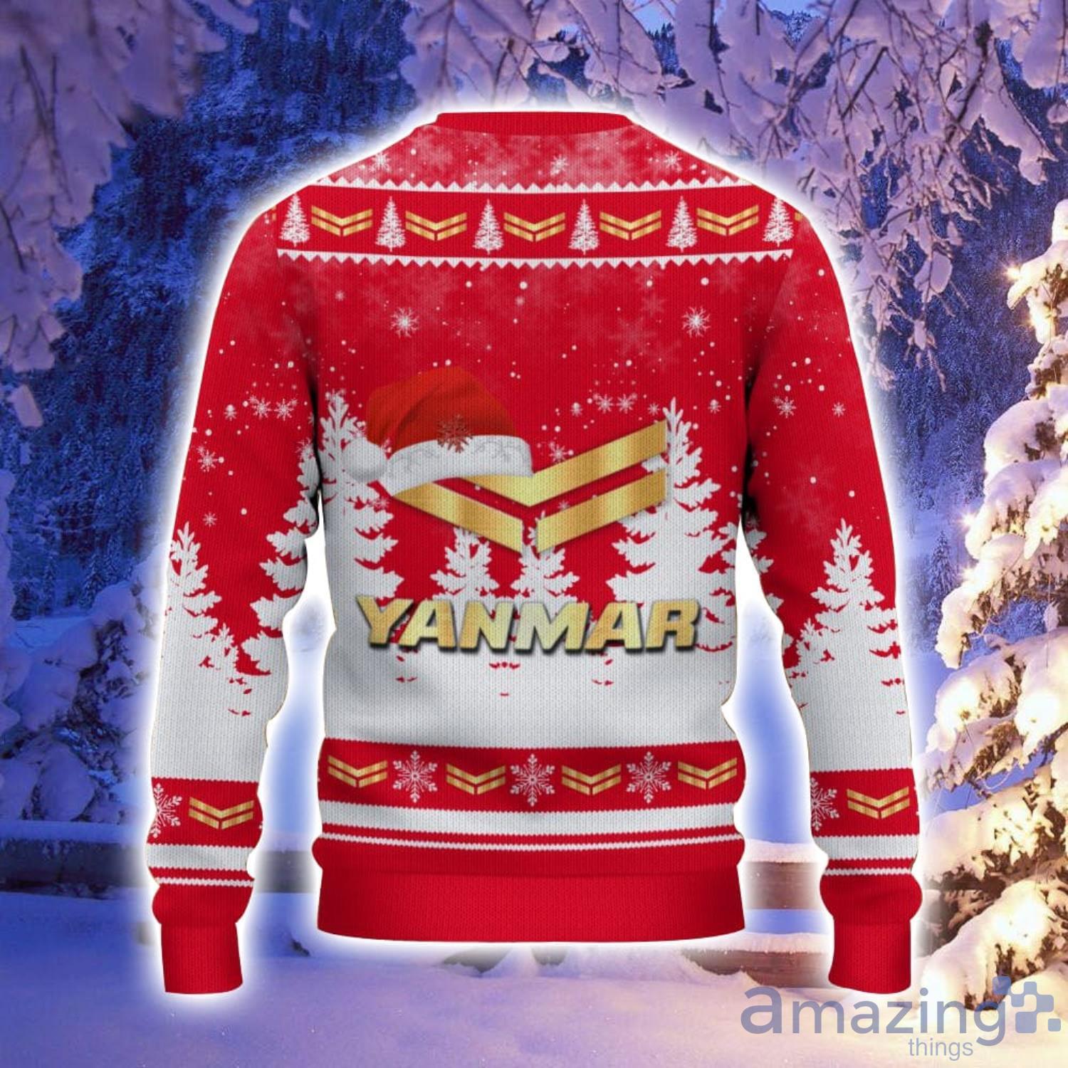 Yanmar Santa Hat Pattern Ugly Christmas Sweater For Men And Women image Yanmar Santa Hat Pattern Ugly Christmas Sweater For Men And Women Product Photo 3