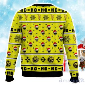 Yellow Ranger Ho-Ho Power Rangers Ugly Christmas Sweater Product Photo 2