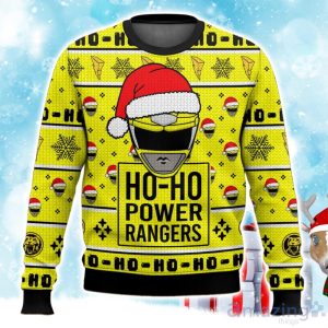 Yellow Ranger Ho-Ho Power Rangers Ugly Christmas Sweater Product Photo 1