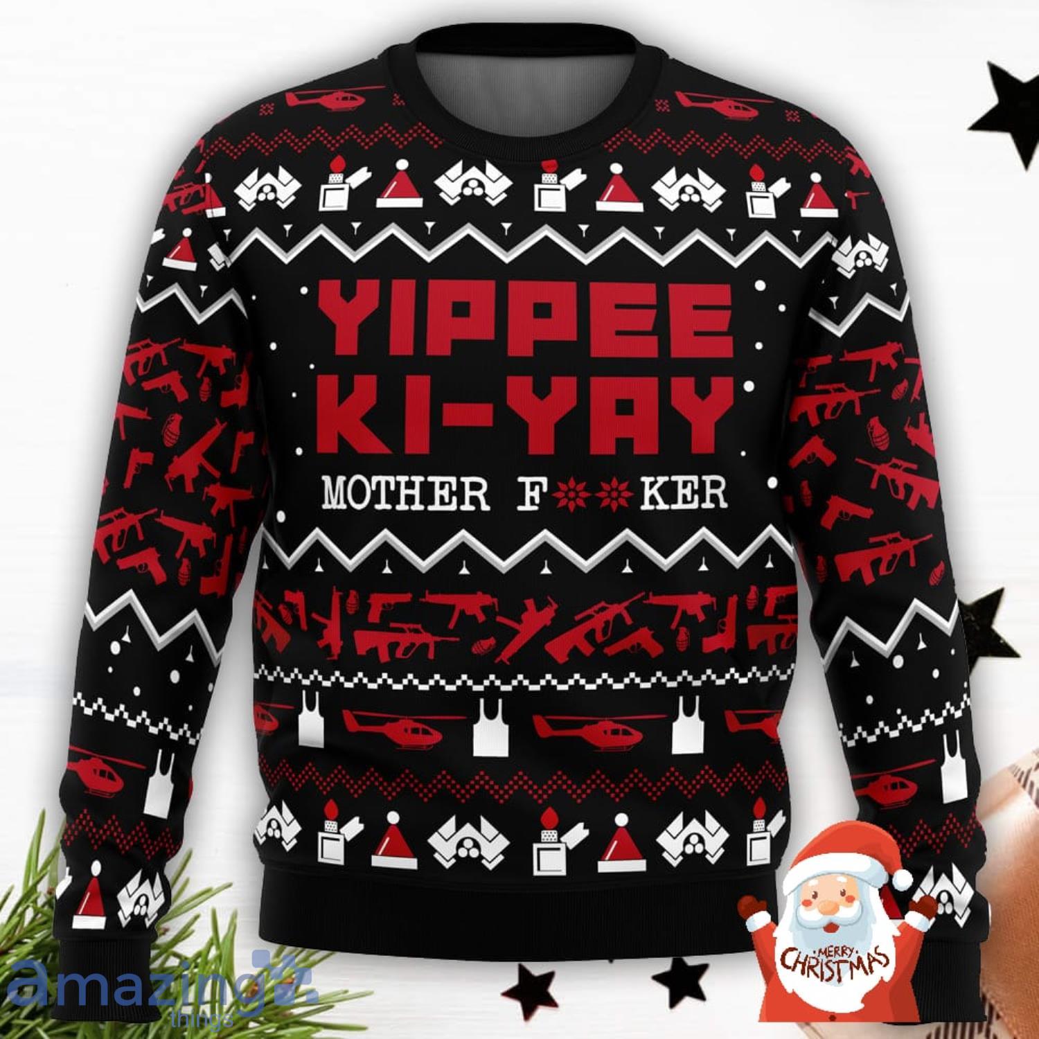 Yippe Ki Yay Die Hard 3D Ugly Christmas Sweater Christmas Gift For Men And Women image Yippe Ki-Yay Die Hard 3D Ugly Christmas Sweater Christmas Gift For Men And Women Product Photo 1