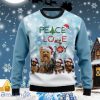 Yorkshire Terrier Peace Love Joy Ugly Christmas Sweater Style Gift For Men And Womens