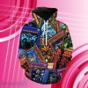 Yu Gi Oh! Trading Cawowords Collage 3D Hoodie Impressive Gift For Men And Women