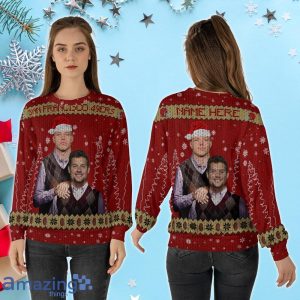 Nick Bosa Christian McCaffrey San Francisco Football Ugly Christmas Sweater Custom Name Product Photo 2