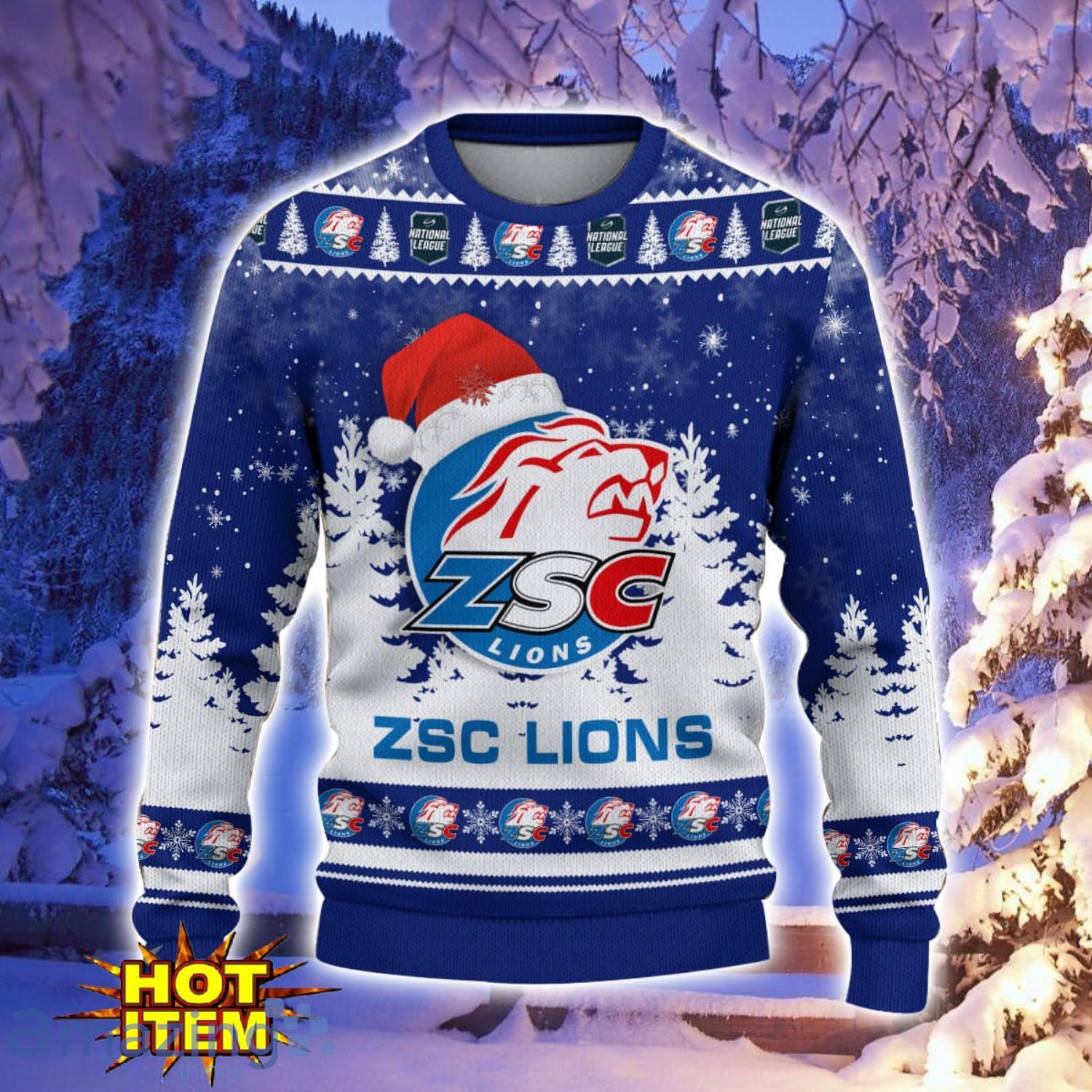 ZSC Lions 3D Sweater Gift For Sport Fans Ugly Christmas Sweater image ZSC Lions 3D Sweater Gift For Sport Fans Ugly Christmas Sweater Product Photo 2