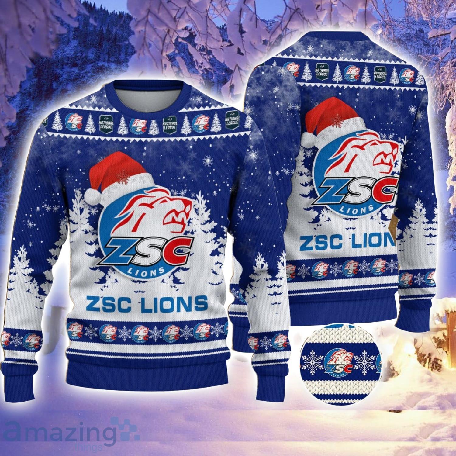 ZSC Lions 3D Sweater Gift For Sport Fans Ugly Christmas Sweater image ZSC Lions 3D Sweater Gift For Sport Fans Ugly Christmas Sweater Product Photo 1
