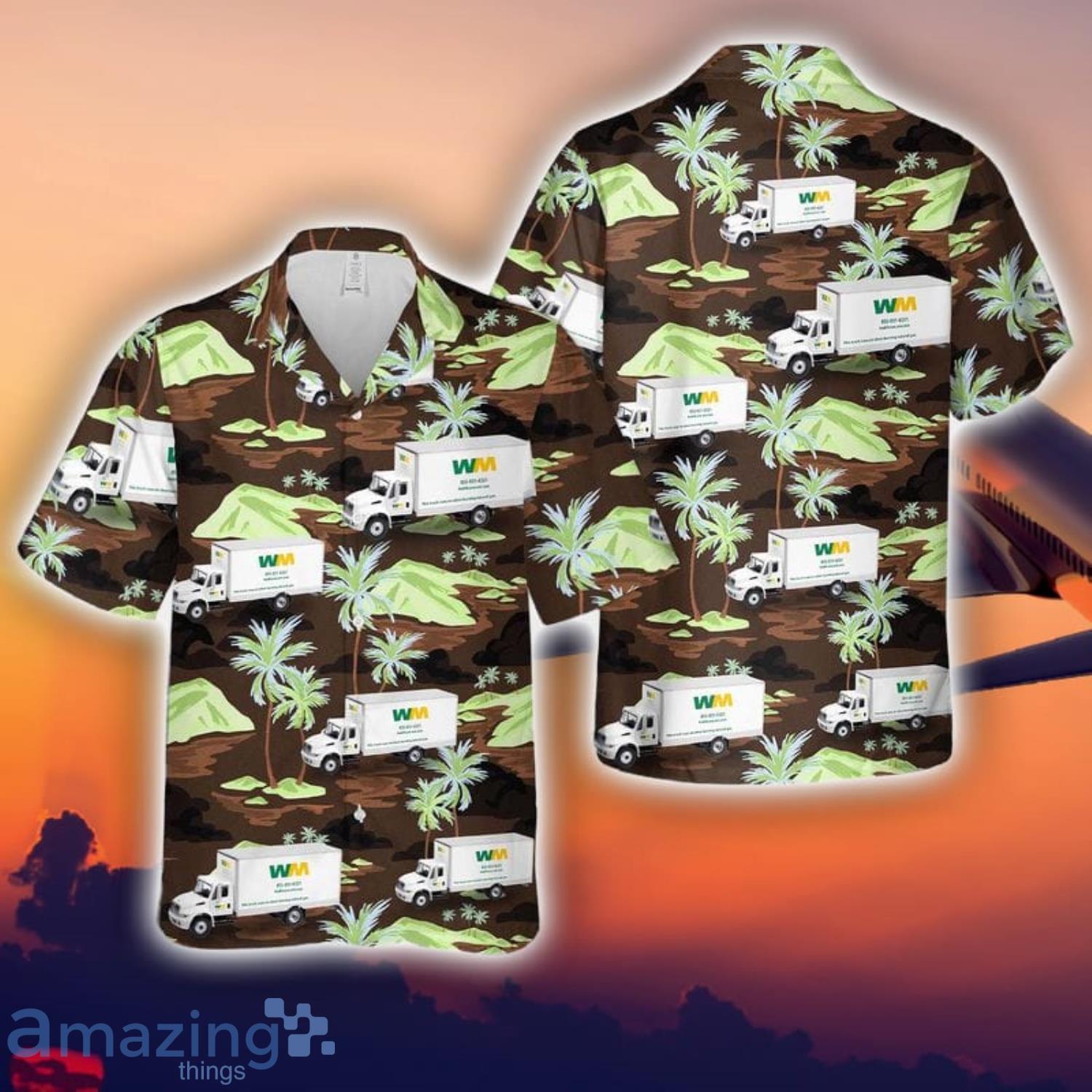 2013 International Durastar Box Van Waste Management Aloha Short Sleeve 3D Printed Hawaiian Shirt For Men And Women image 2013 International Durastar Box Van - Waste Management Aloha Short Sleeve 3D Printed Hawaiian Shirt For Men And Women Product Photo 1