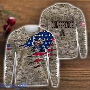 American Athletic Conference Custom Name Camo Pattern T Shirt Hoodie Sweatshirt Zipper Hoodie Father's Day Gift image American Athletic Conference Custom Name Camo Pattern T-Shirt Hoodie Sweatshirt Zipper Hoodie Father's Day Gift Product Photo 2