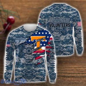 Tennessee Volunteers Custom Name Camo Pattern T-Shirt Hoodie Sweatshirt Zipper Hoodie Father's Day Gift Camo US. Navy Hoodie Product Photo 2