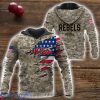 Ole Miss Rebels Custom Name Camo Pattern T-Shirt Hoodie Sweatshirt Zipper Hoodie Father’s Day Gift
