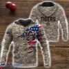 Auburn Tigers Custom Name Camo Pattern T-Shirt Hoodie Sweatshirt Zipper Hoodie Father’s Day Gift