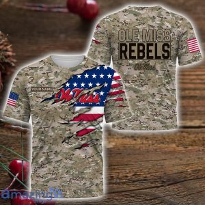 Ole Miss Rebels Custom Name Camo Pattern T Shirt Hoodie Sweatshirt Zipper Hoodie Father's Day Gift image Ole Miss Rebels Custom Name Camo Pattern T-Shirt Hoodie Sweatshirt Zipper Hoodie Father's Day Gift Product Photo 3