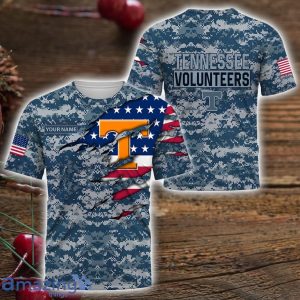 Tennessee Volunteers Custom Name Camo Pattern T-Shirt Hoodie Sweatshirt Zipper Hoodie Father's Day Gift Camo US. Navy Hoodie Product Photo 3