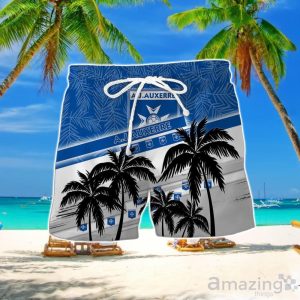 AJ Auxerre Hawaiian Shirt And Short New Design For Fans Product Photo 2