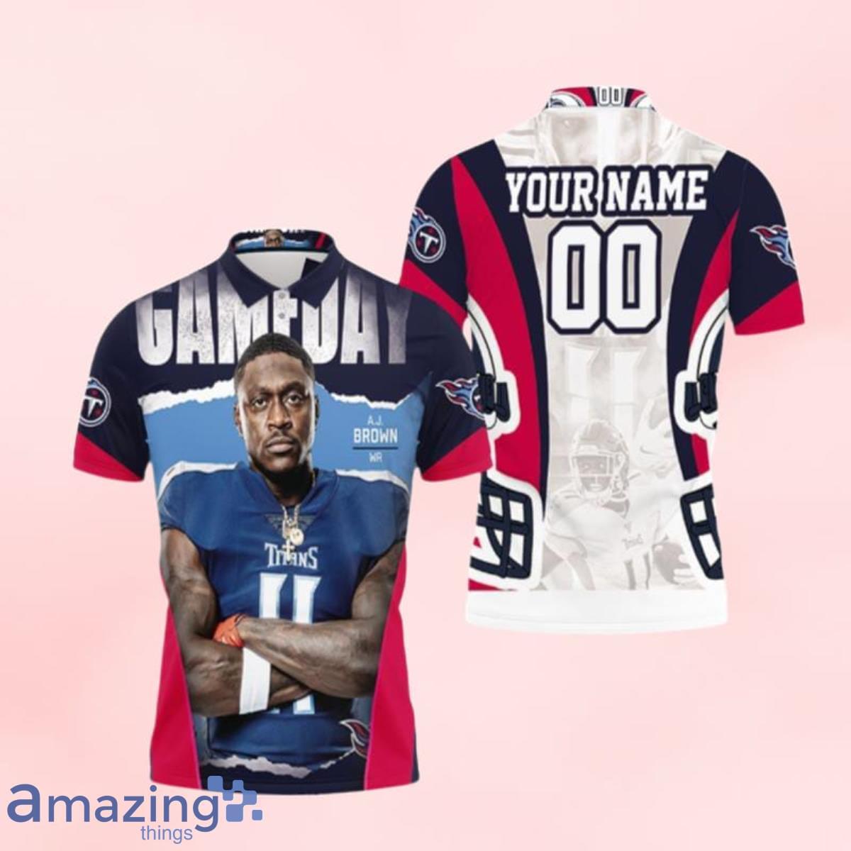 A.J.Brown Tennessee Titans South Division Super Bowl Custom Number & Name Polo Shirts Special Gift Product Photo 1