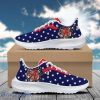 Alaba Crim Tide American Flag Padded Heightening Air Mesh Running Shoes Sport Custom Name