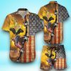 American Eagle Button Down Shirts 4th Of July Independent Day Hawaiian Shirt & Short For Men And Women