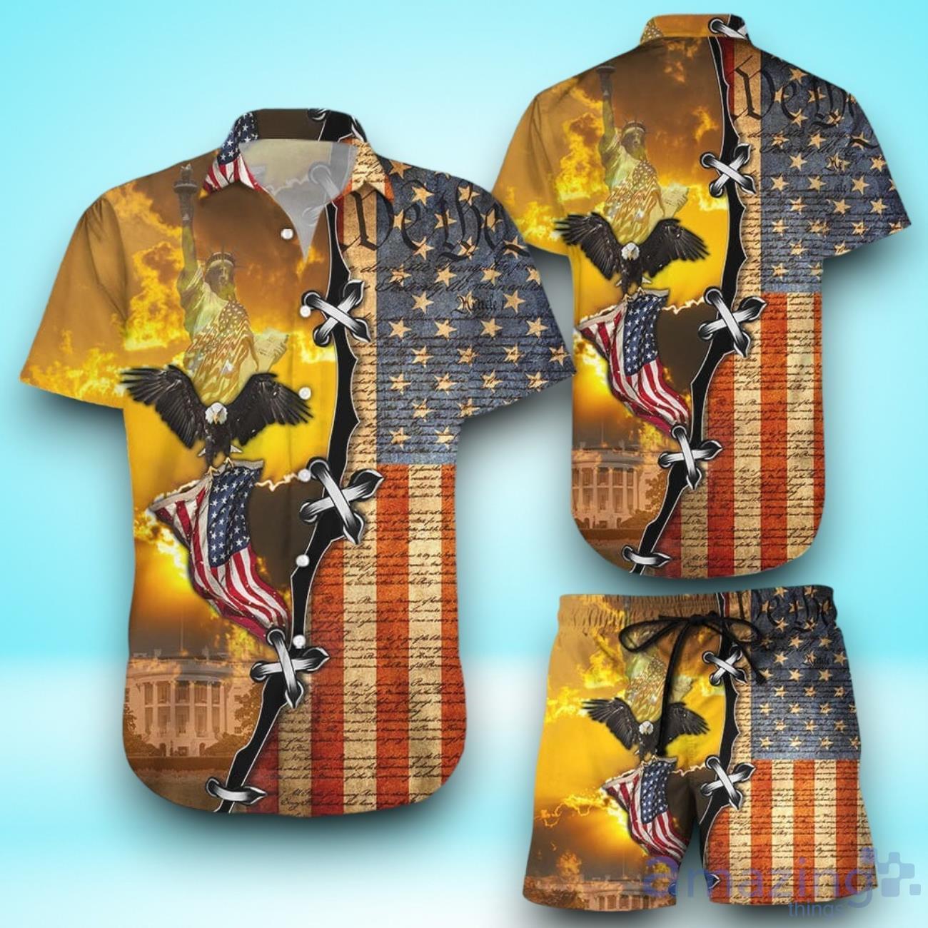 mens 4th of july button down shirts