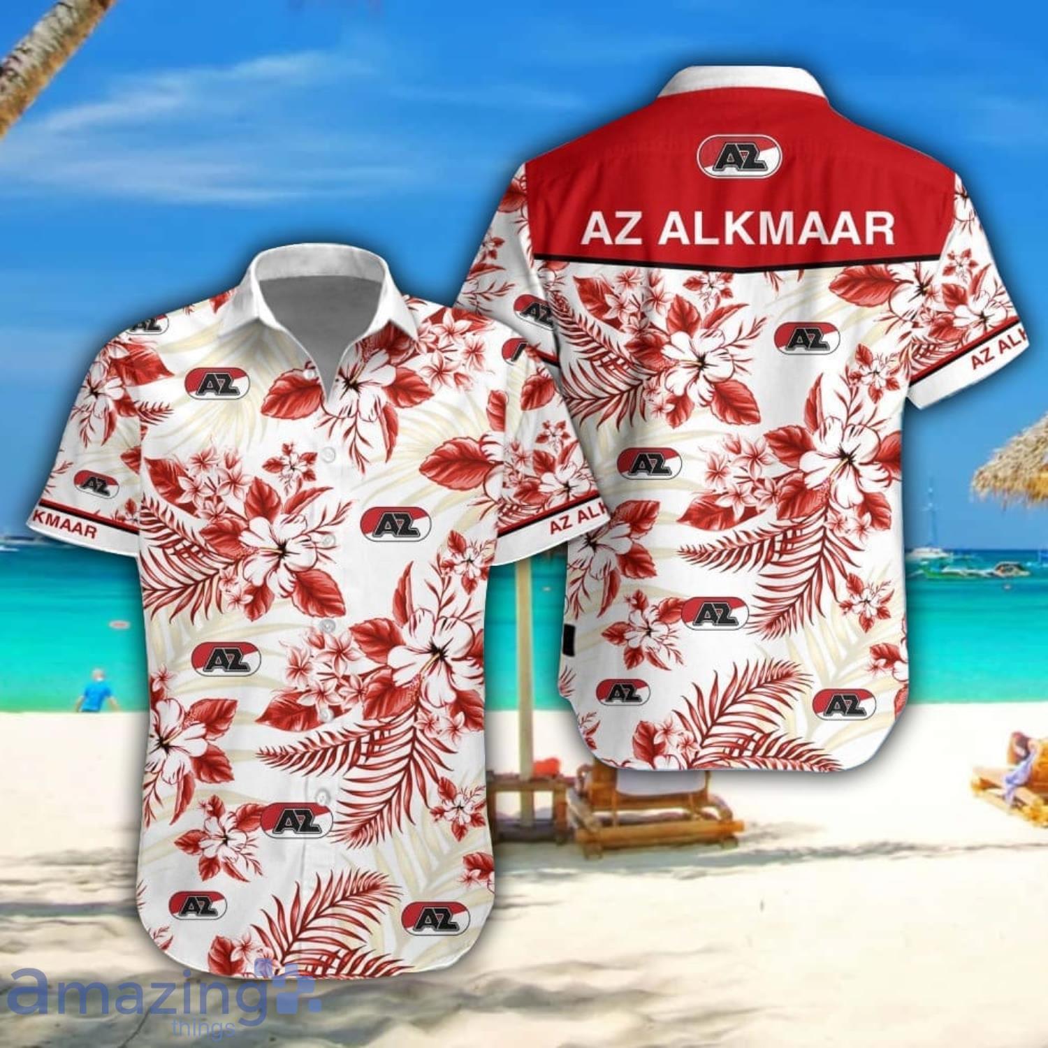 AZ Alkmaar Hawaiian Shirt Tropical Style Summer Gift For Men And Women image AZ Alkmaar Hawaiian Shirt Tropical Style Summer Gift For Men And Women Product Photo 1