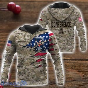 American Athletic Conference Custom Name Camo Pattern T-Shirt Hoodie Sweatshirt Zipper Hoodie Father's Day Gift Product Photo 1