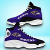 Baltimore Ravens Nfl Football Team Air Jordan 13 Blue Sneaker Shoes