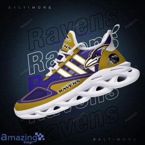 Baltimore Ravens NFL Team Special Max Soul Striped Trend Sneakers Product Photo 2