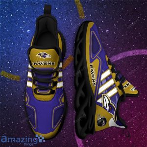 Baltimore Ravens NFL Team Special Max Soul Striped Trend Sneakers Product Photo 3