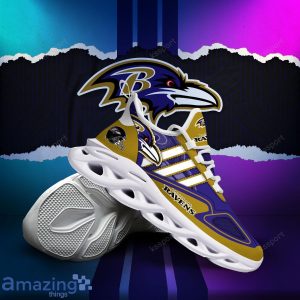 Baltimore Ravens NFL Team Special Max Soul Striped Trend Sneakers Product Photo 4