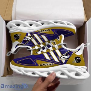 Baltimore Ravens NFL Team Special Max Soul Striped Trend Sneakers Product Photo 5