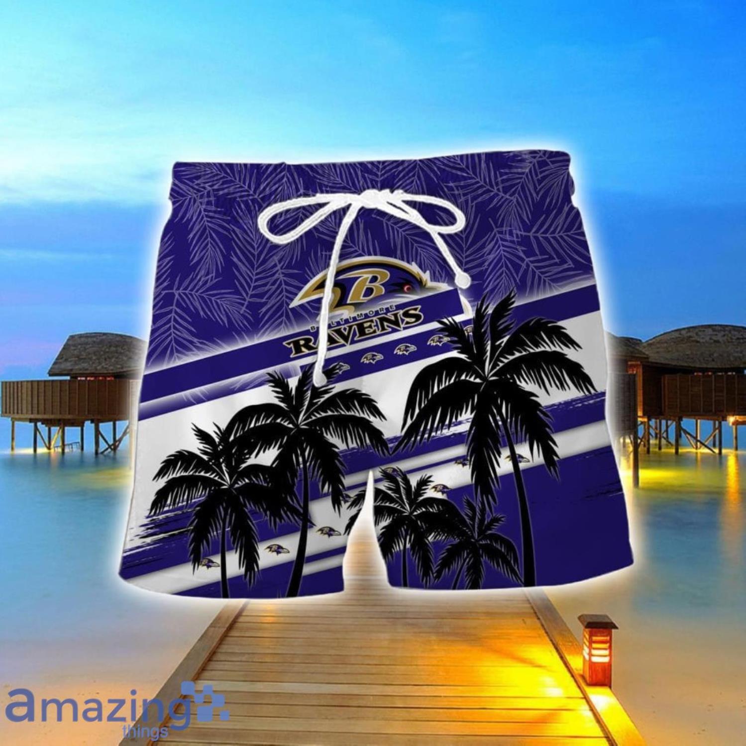 Baltimore Ravens Team Hawaii Shirt 3D Aloha Hawaiian Shirt And Shorts image Baltimore Ravens Team Hawaii Shirt 3D Aloha Hawaiian Shirt And Shorts Product Photo 2