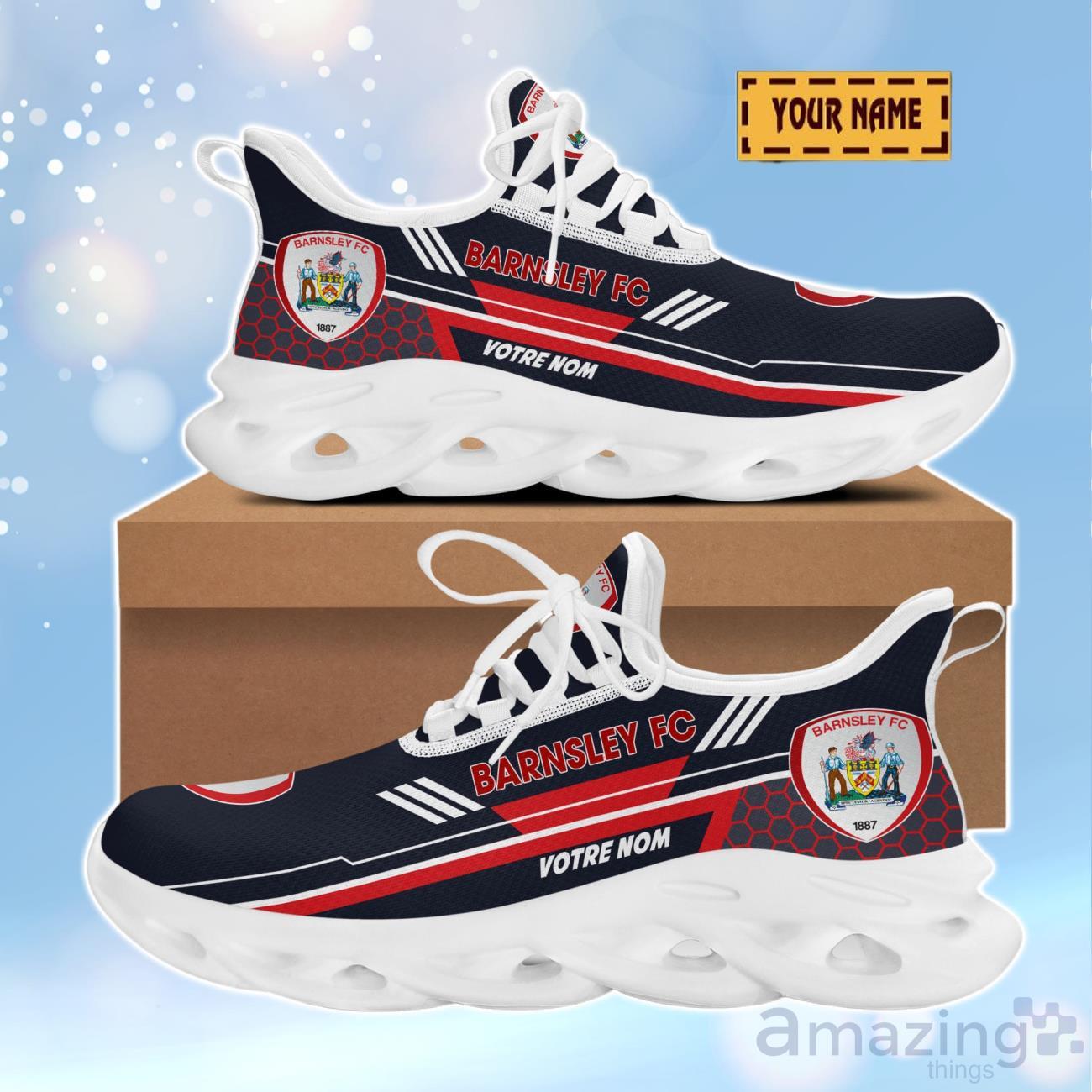 Barnsley F.C 3D Design Max Soul Shoes Custom Name For Real Fans image Barnsley F.C 3D Design Max Soul Shoes Custom Name For Real Fans Product Photo 2