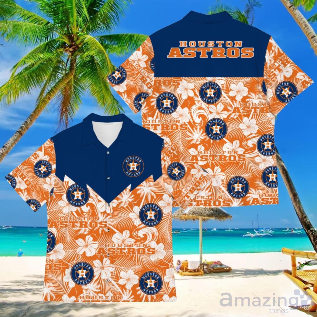 Baseball American Hawaii Shirt Tropical Beach Tree Houston Astros image Baseball American Hawaii Shirt Tropical Beach Tree Houston Astros Product Photo 1