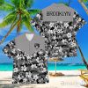 Basketball American Hawaii Shirt Tropical Beach Tree Brooklyn Nets