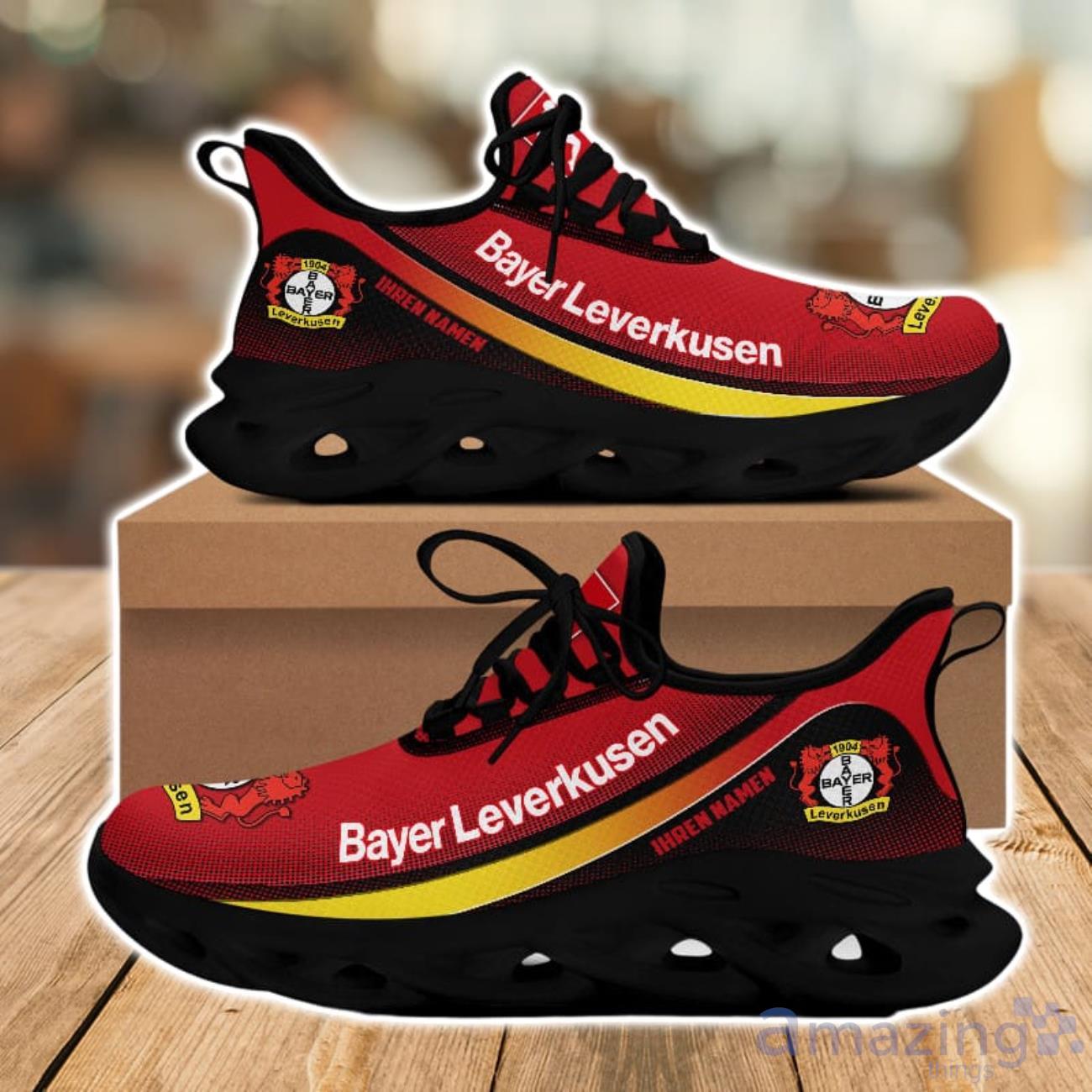 Bayer 04 Leverkusen 3D New Style Max Soul Shoes For Fans image Bayer 04 Leverkusen 3D New Style Max Soul Shoes For Fans Product Photo 2