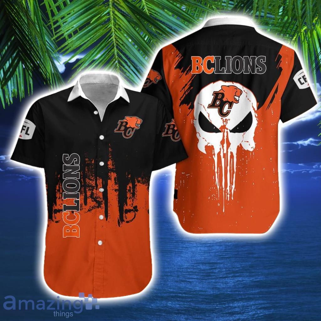 Bc Lions Striped Hawaiian Shirt Gift For Men And Women image Bc Lions Striped Hawaiian Shirt Gift For Men And Women Product Photo 1