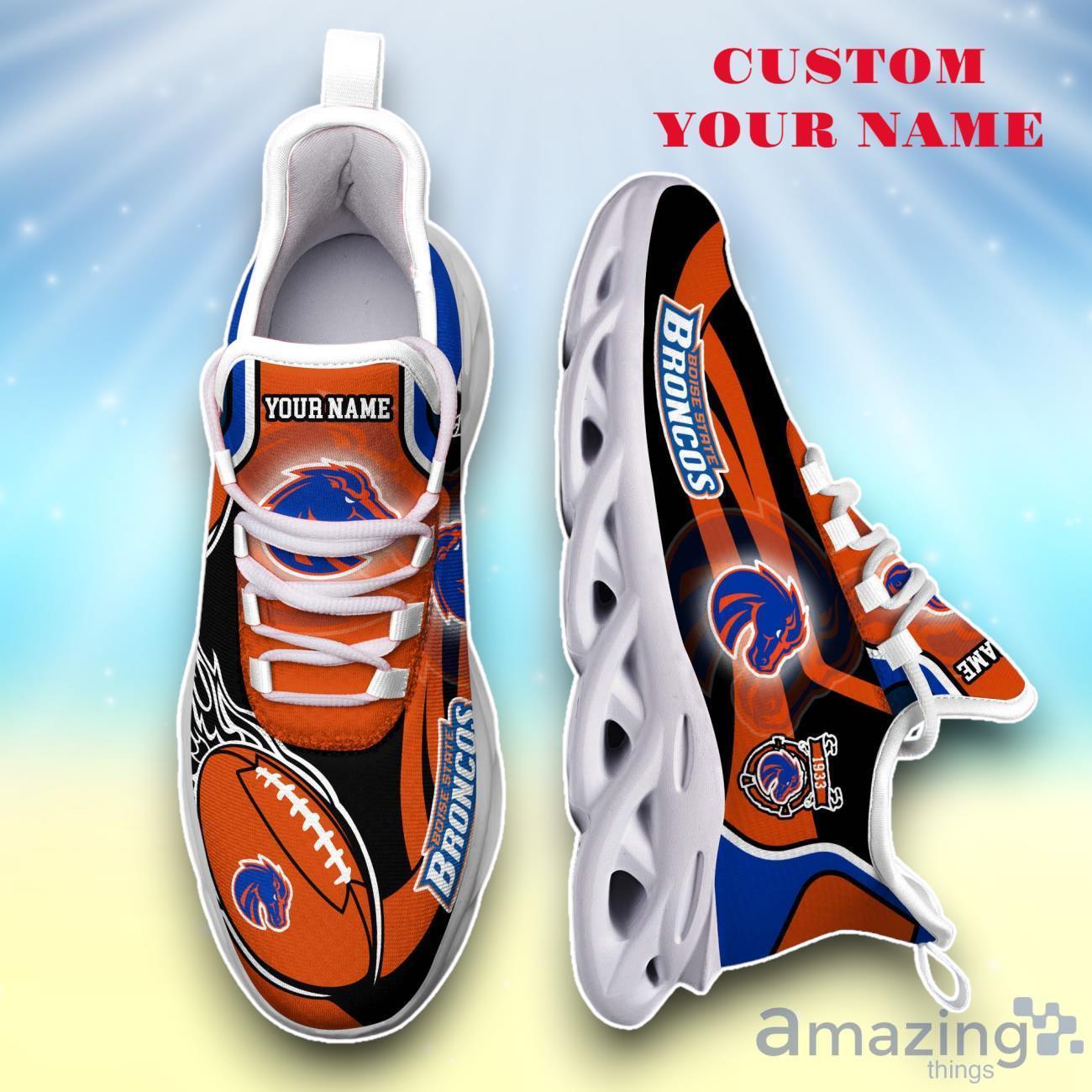 Boise State Broncos White CMax Soul Shoes Custom Name Exclusive Sneakers For Men Women Product Photo 1