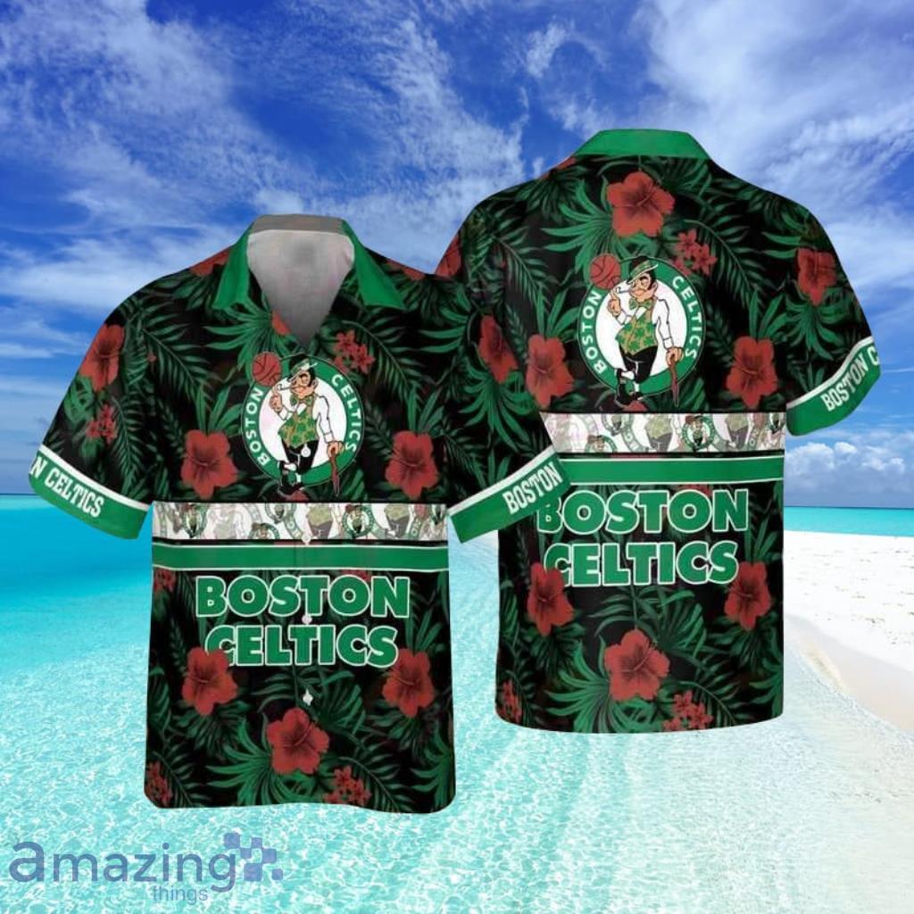Boston Celtics Nba 2023 Hibiscus Flower Hawaiian Shirt image Boston Celtics Nba 2023 Hibiscus Flower Hawaiian Shirt Product Photo 1