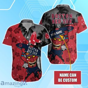 Boston Red Sox Custom Name Hawaiian Shirt For Men Women Fan's Product Photo 1