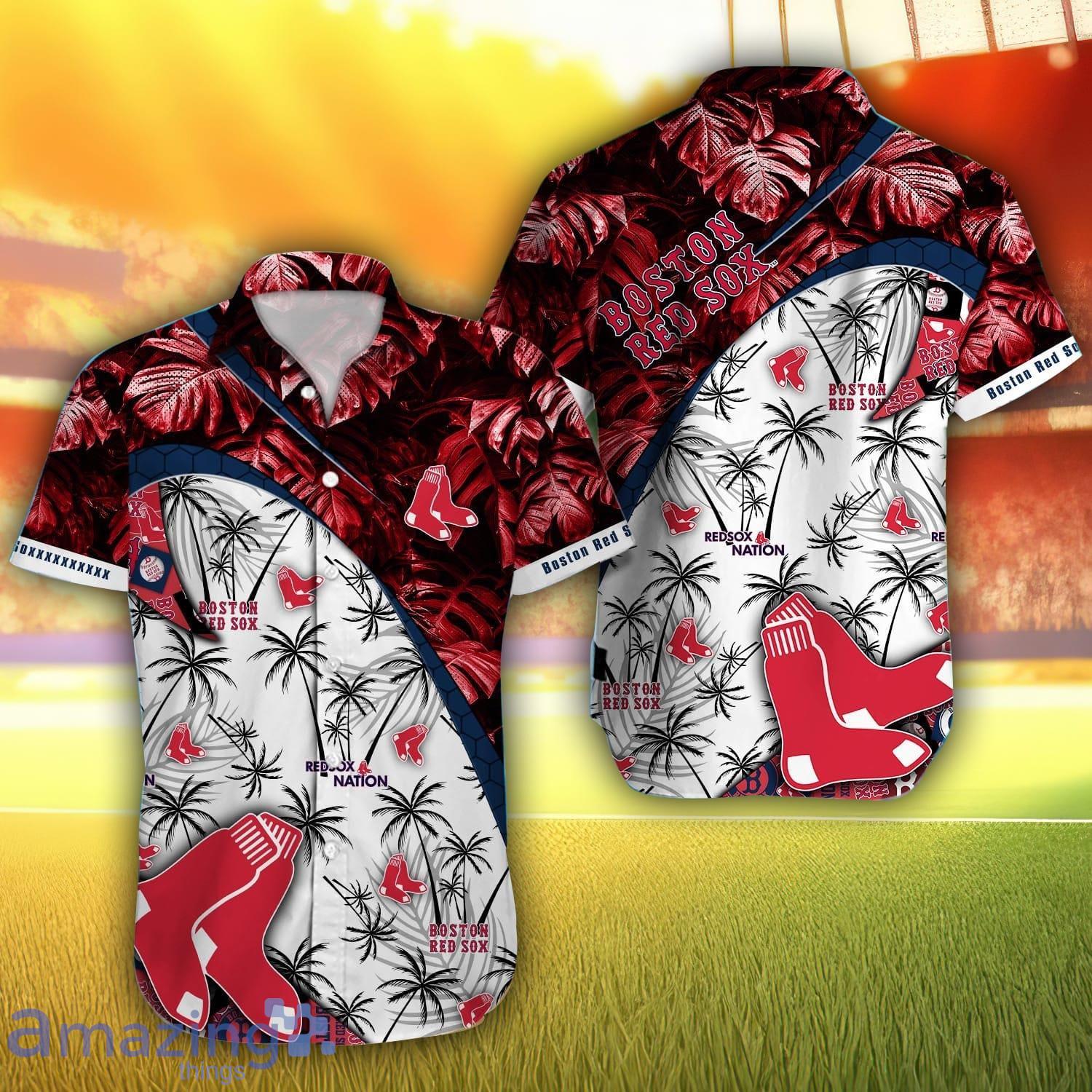 Boston Red Sox MLB Hawaiian Shirt Team Beach Shirt image Boston Red Sox MLB Hawaiian Shirt Team Beach Shirt Product Photo 1