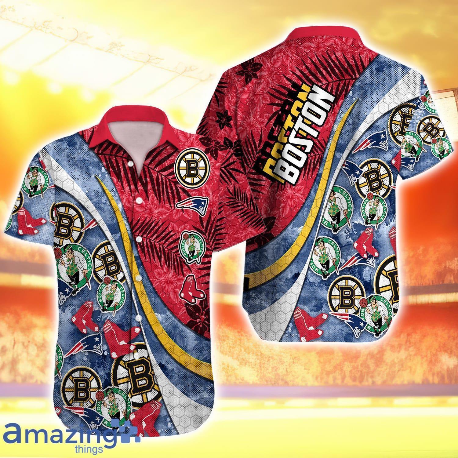 Boston Sport Teams Hawaiian Shirt Summer Vacation Gift image Boston Sport Teams Hawaiian Shirt Summer Vacation Gift Product Photo 1