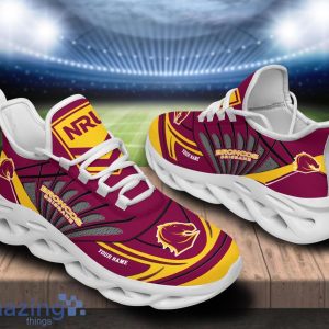 Brisbane Broncos Personalized Name Max Soul Shoes Team Shoes Men And Women Walking Shoes Product Photo 2