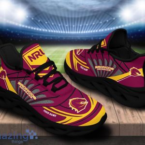 Brisbane Broncos Personalized Name Max Soul Shoes Team Shoes Men And Women Walking Shoes Product Photo 3