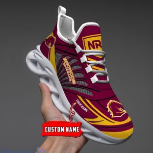 Brisbane Broncos Personalized Name Max Soul Shoes Team Shoes Men And Women Walking Shoes Product Photo 1
